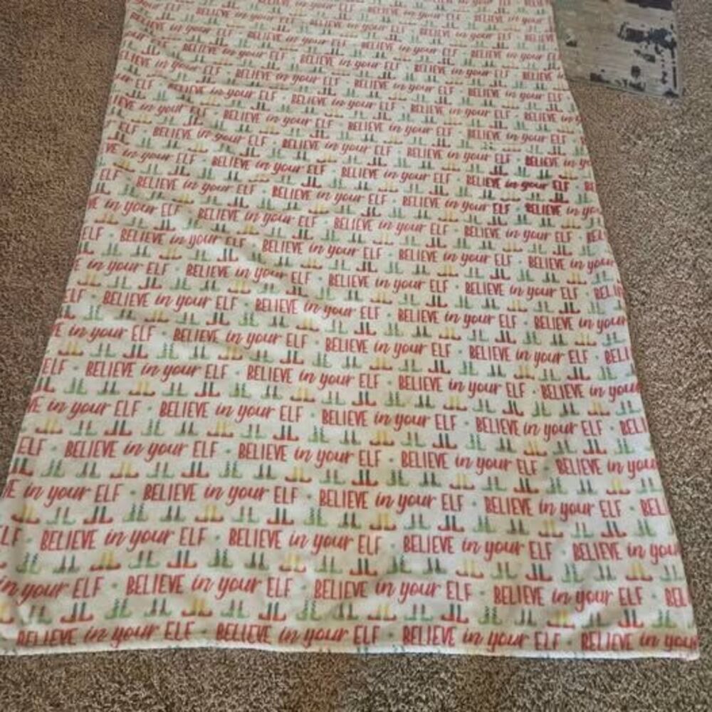 Believe in your Elf Christmas Plush Throw Blanket 68"